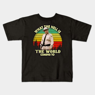 What The Hell Is The World Coming To , Vintage Movie , John Vintage Wayne Kids T-Shirt